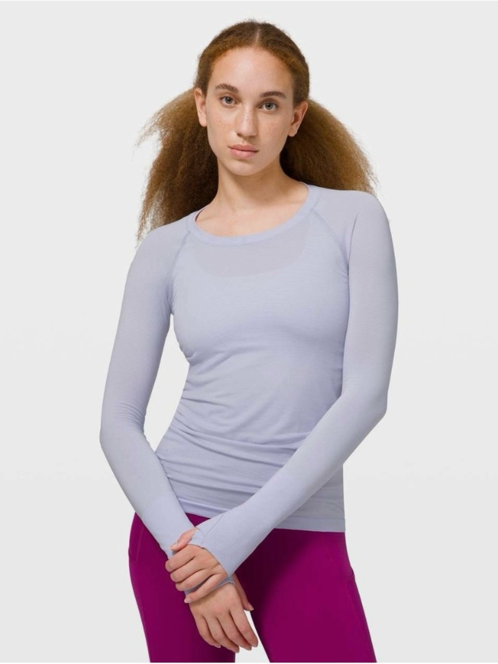 Lululemon swiftly tech long sleeve hip length - Serene Blue